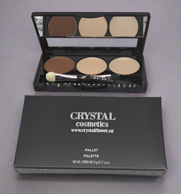 CRYSTAL Brow Pallet - Brow Thrill (Deep Brown) - Crystal Flower