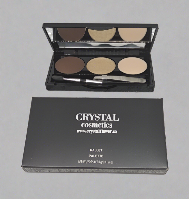 CRYSTAL Brow Pallet - Brow Wow (Dark Brunette) - Crystal Flower