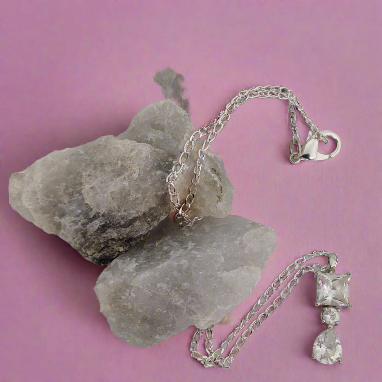 Classic Elegance Necklace - Crystal Flower