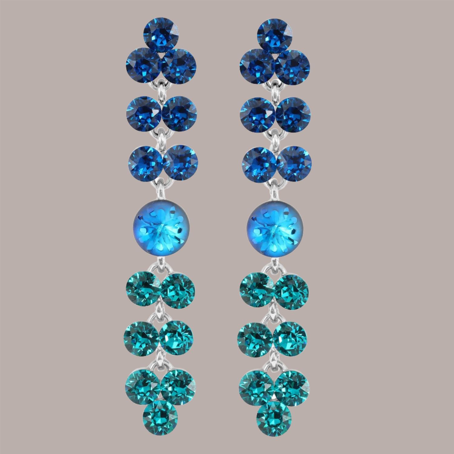 Bermuda Drop Earrings - Crystal Flower