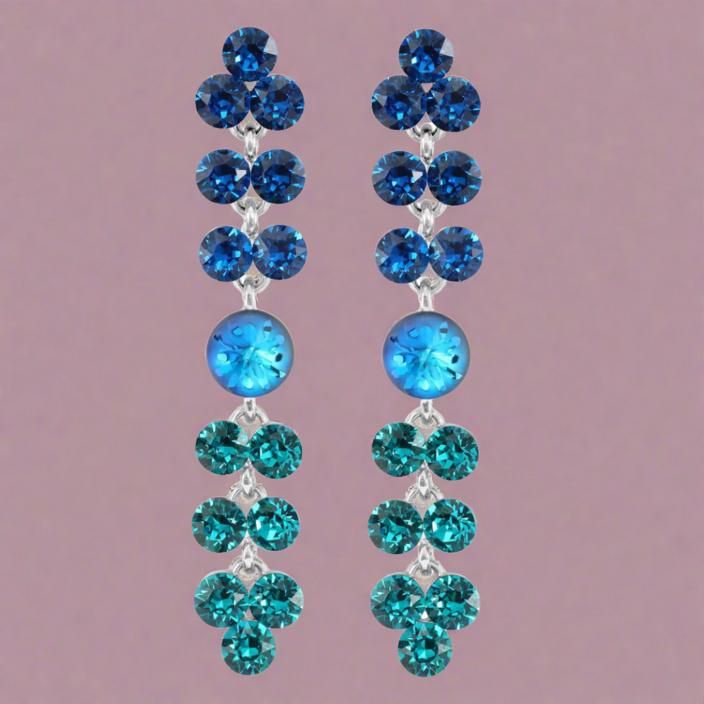 Bermuda Drop Earrings - Crystal Flower