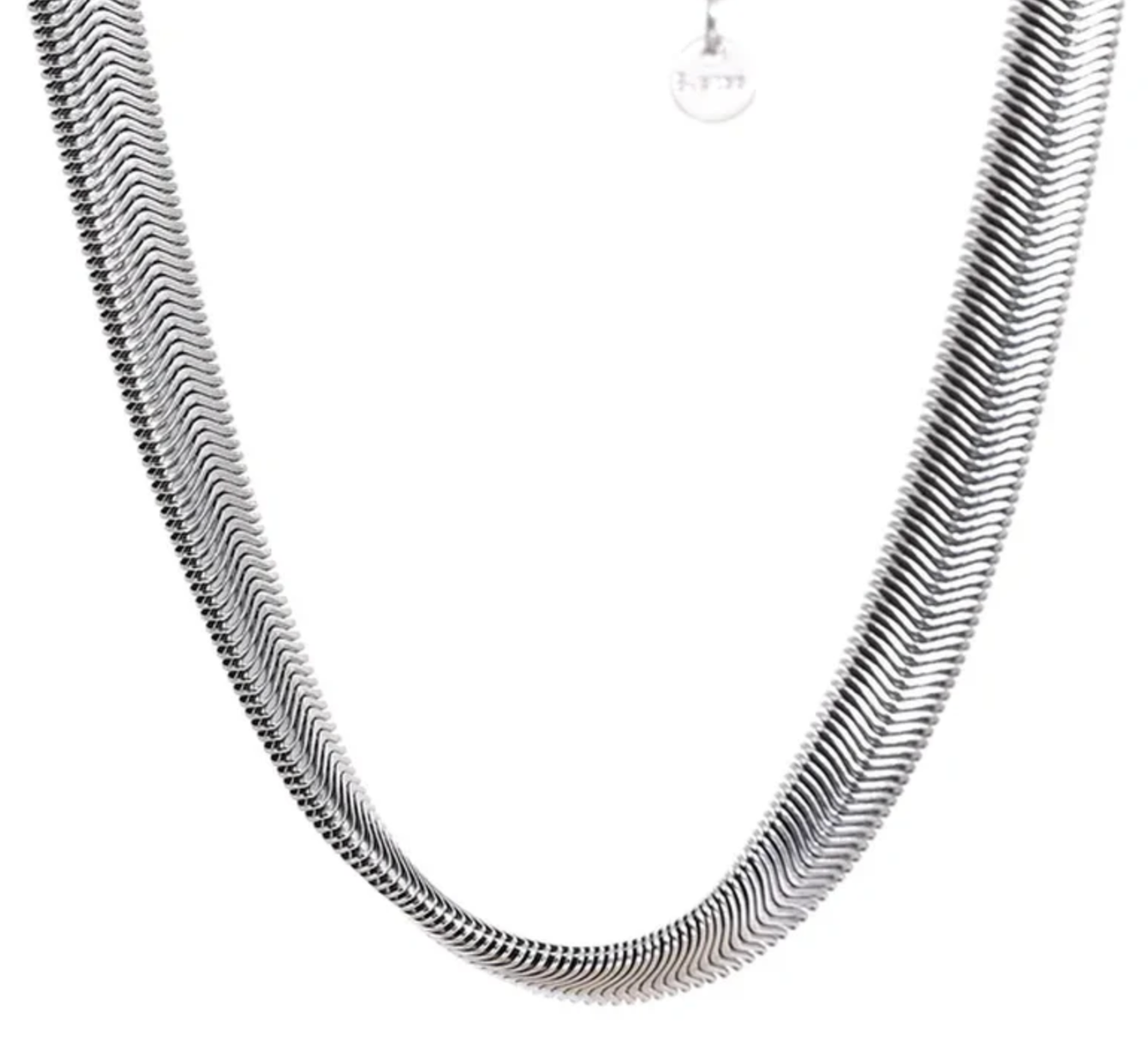 Sophisticated Snake Wheat Herringbone Necklace