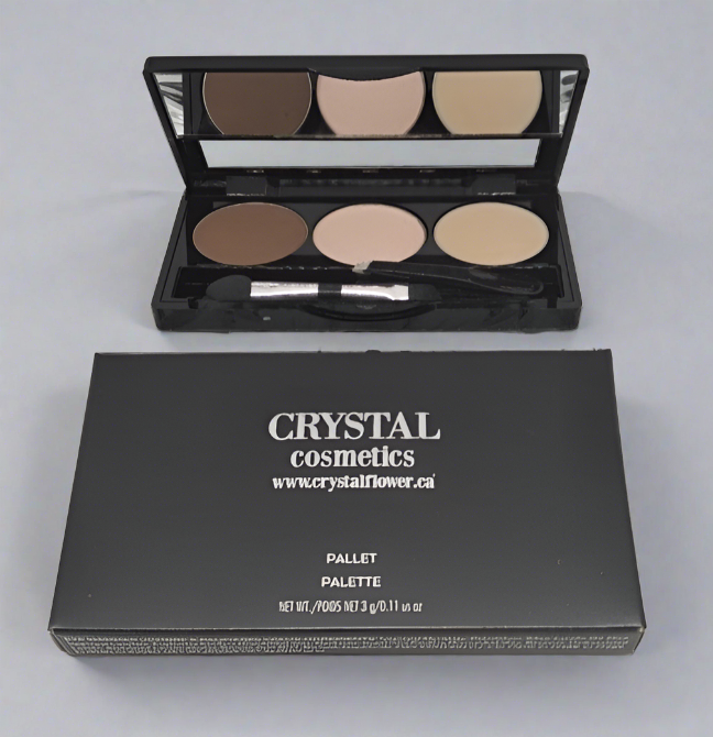 CRYSTAL Brow Pallet - Brow Charm (Desert Brown) - Crystal Flower