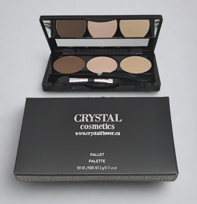 CRYSTAL Brow Pallet - Brow Charm (Desert Brown) - Crystal Flower