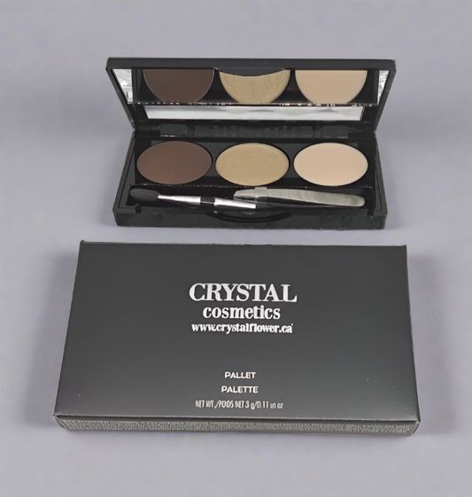 CRYSTAL Brow Pallet - Brow Wow (Dark Brunette) - Crystal Flower