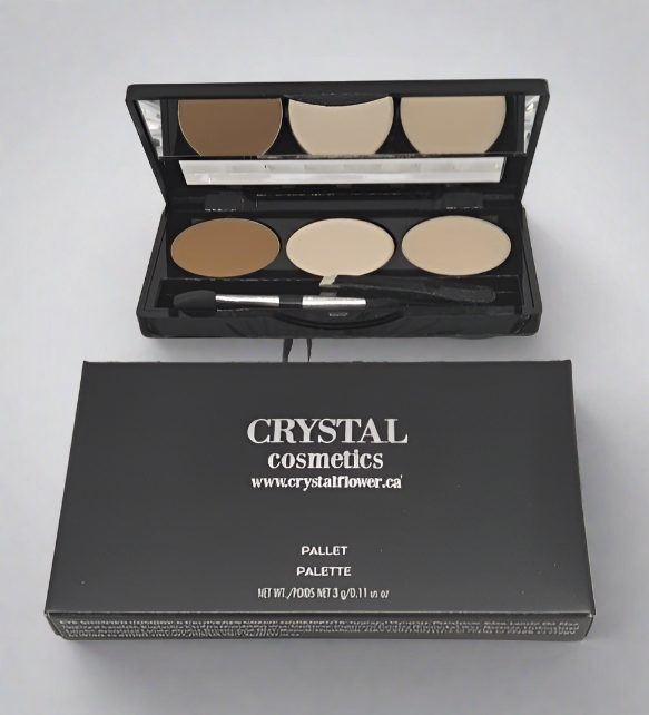 CRYSTAL Brow Pallet - Brow Heaven (Golden Brown) - Crystal Flower