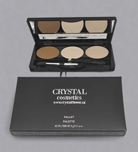 CRYSTAL Brow Pallet - Brow Heaven (Golden Brown) - Crystal Flower