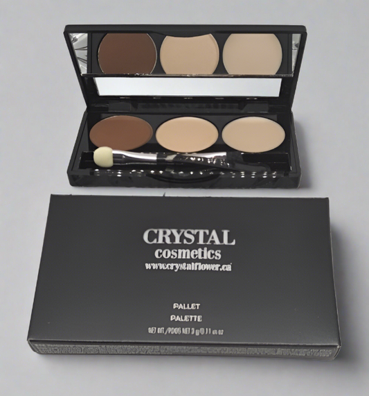 CRYSTAL Brow Pallet - Brow Thrill (Deep Brown) - Crystal Flower