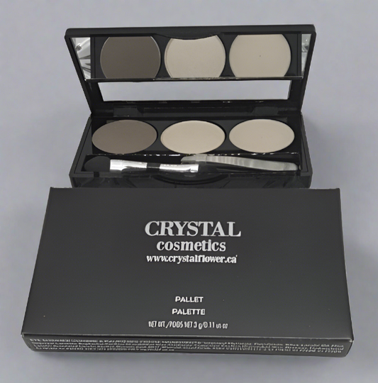 CRYSTAL Brow Pallet - Brow Goddess (Ash Brown) - Crystal Flower