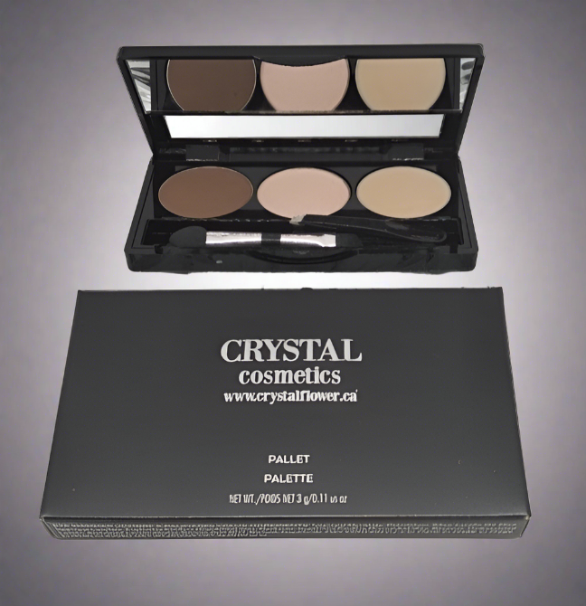 CRYSTAL Brow Pallet - Brow Charm (Desert Brown) - Crystal Flower