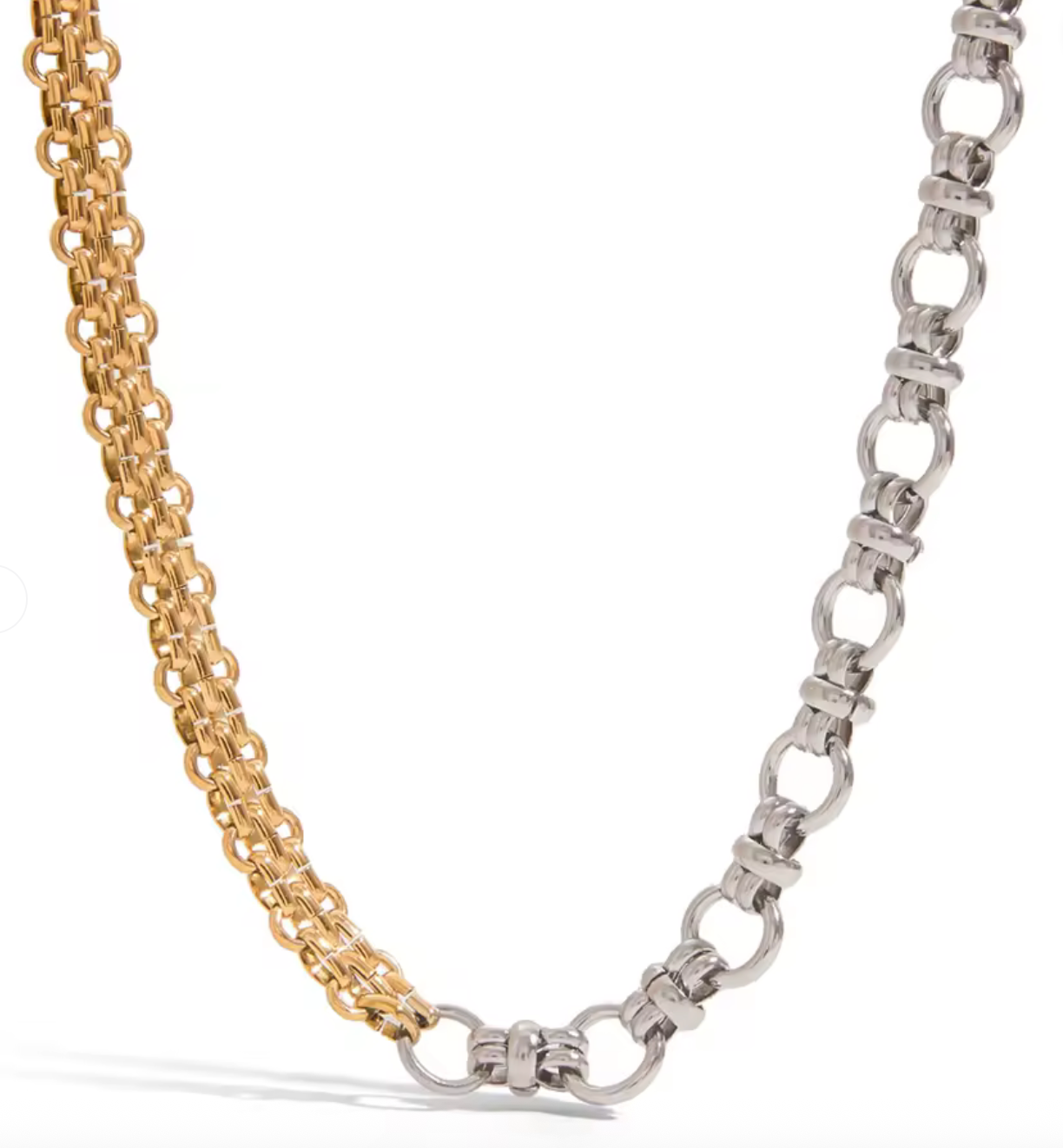 Estella Mixed Link Gold and Silver Tone Necklace Waterproof