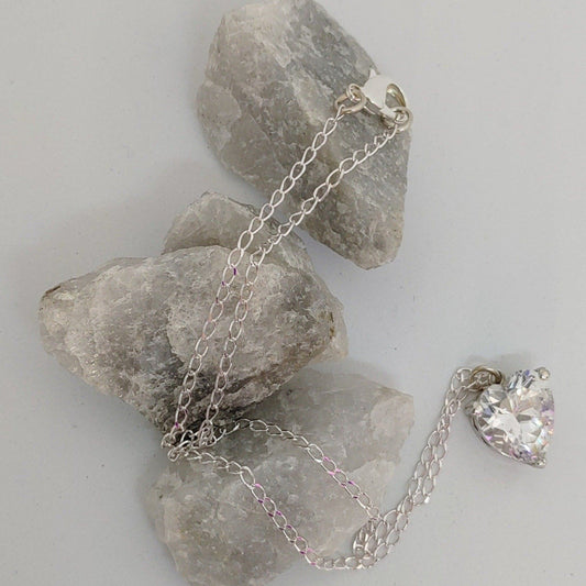 Loving Heart Necklace - Crystal Flower