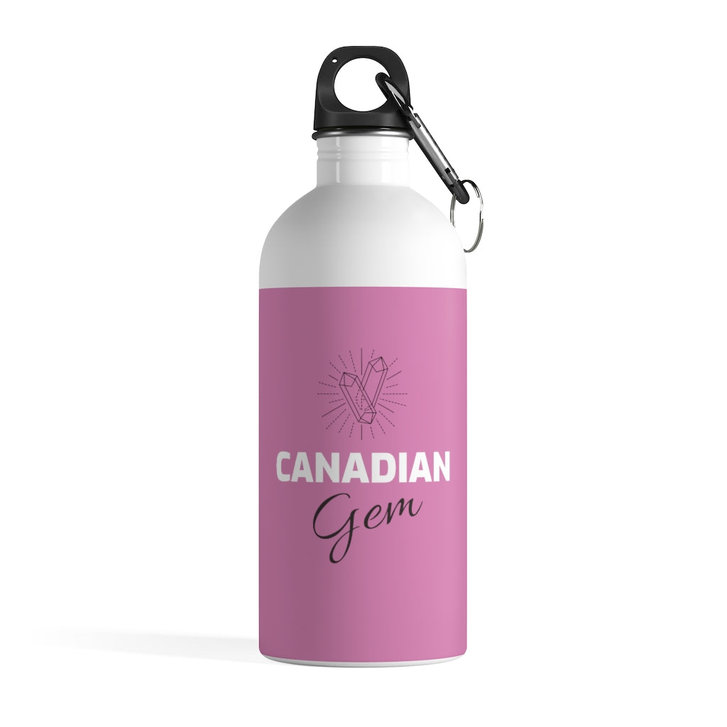 Stainless Steel Water Bottle - Canadian Gem - Crystal Flower