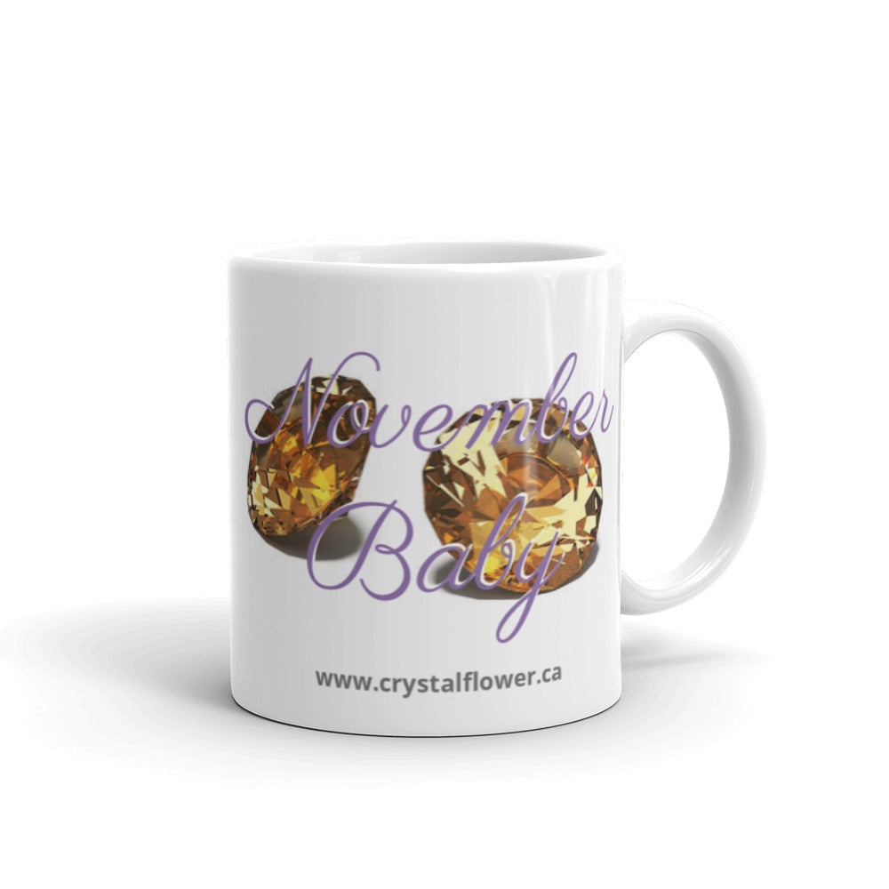 Mug - November Baby - Crystal Flower