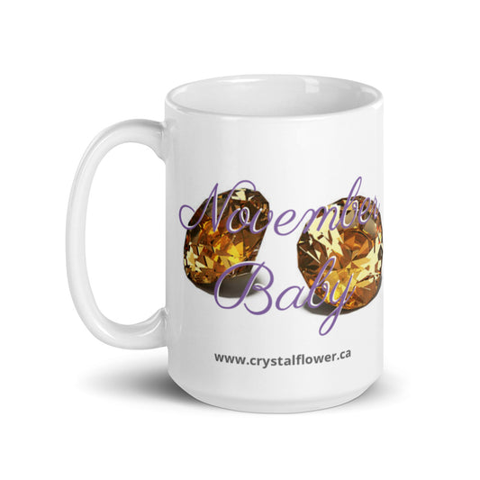 Mug - November Baby - Crystal Flower