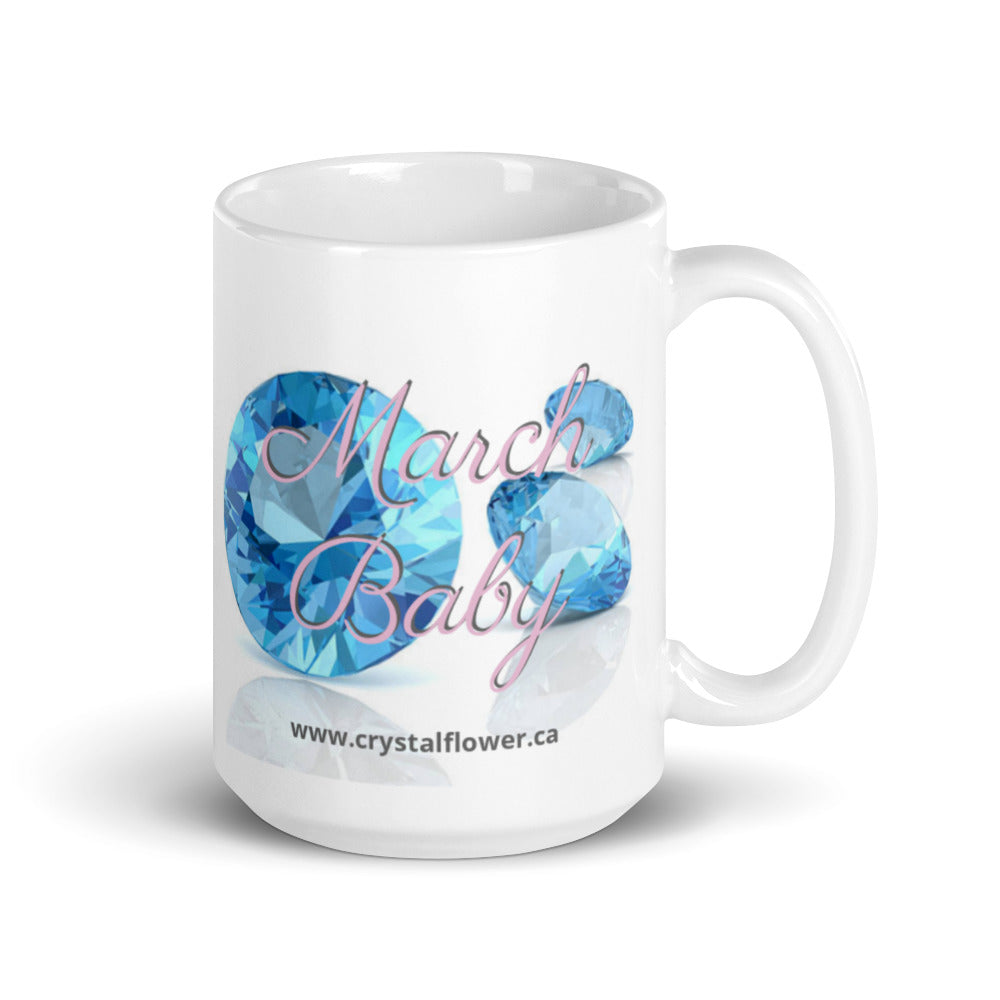 Mug - March Baby - Crystal Flower