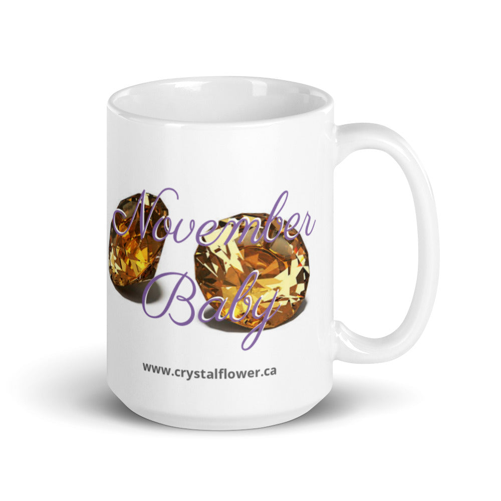 Mug - November Baby - Crystal Flower
